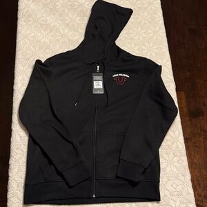 True Religion Black Hoodie with Logo